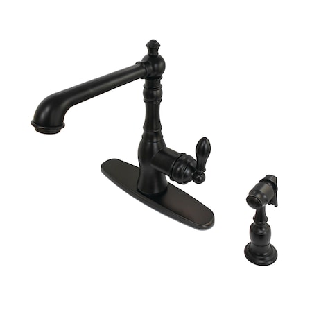 Gourmetier Kitchen Faucet W/ Brass Sprayer, Oil Rubbed Bronze GSY7205ACLBS